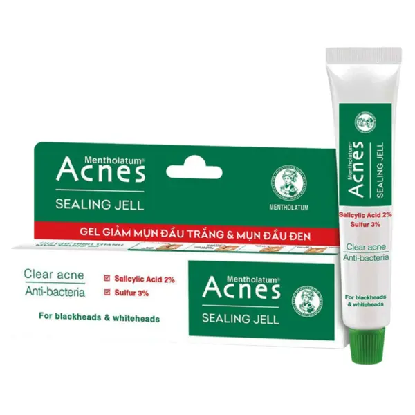 Acnes Sealing Jell Acne Care Gel 18g Box and Tube Acnes Sealing Jell acne care gel 18g box and tube with salicylic acid 2% and sulfur 3%