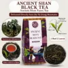 Ancient Shan Black Tea from Ha Giang Ancient Shan black tea from Ha Giang with amber-colored liquor, loose tea leaves and one-bud-two-leaves harvesting standard