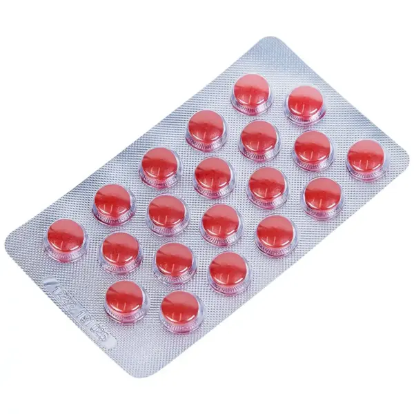 Boganic Traphaco 20-Tablet Blister Boganic Traphaco blister containing 20 red film-coated tablets