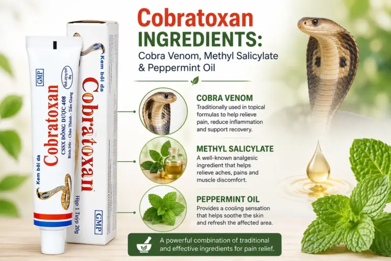 Cobratoxan Ingredients: Cobra Venom, Methyl Salicylate & Peppermint Oil