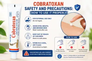 Cobratoxan safety precautions and proper application instructions for topical cream