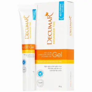 Decumar Advanced THC Anti-Acne Gel 20g Box and Tube Decumar Advanced THC Anti-Acne Gel 20g tube with retail box