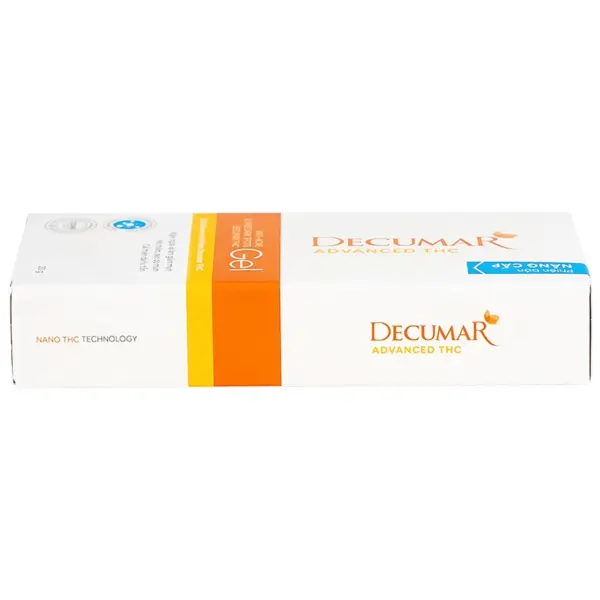 Decumar Advanced THC Anti-Acne Gel 20g Horizontal Box Front Decumar Advanced THC Anti-Acne Gel 20g box front horizontal
