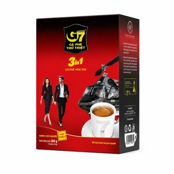 G7 3in1 Instant Coffee 288g box with 18 sachets by Trung Nguyen Legend
