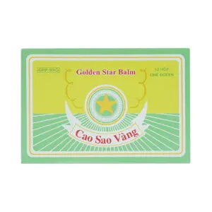 Golden Star Balm 10g × 12 Tins – OPC Golden Star Balm 10g box containing 12 tins by OPC Vietnam