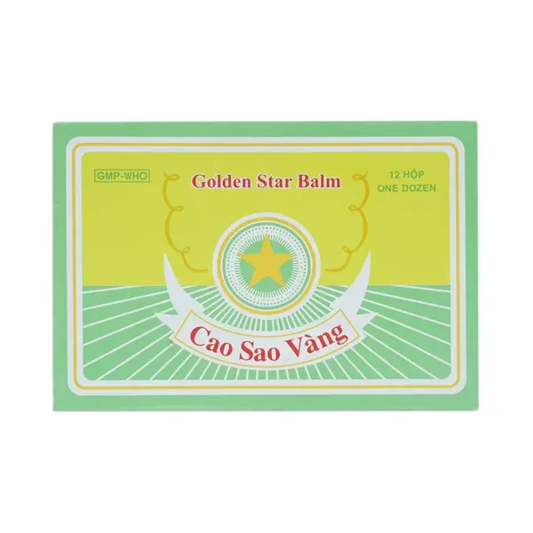 Golden Star Balm 10g box containing 12 tins by OPC Vietnam