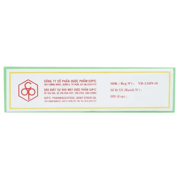 Manufacturer information on Golden Star Balm 10g × 12 tins box by OPC