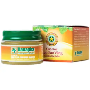 Golden Star Balm 16g by Danapha with glass jar and original product box