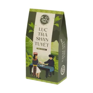 Lục Trà Shan Tuyết Vietnamese green tea in traditional illustrated box