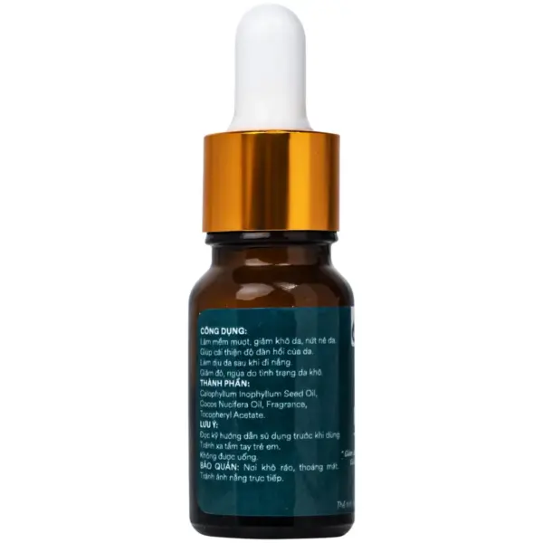 PURE M.U.U Tamanu Oil 10ml – Bottle Ingredients and Benefits PURE M.U.U Tamanu Oil 10ml bottle label with ingredients, benefits and warnings