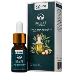 PURE M.U.U Tamanu Oil 10ml – Box and Dropper Bottle PURE M.U.U Tamanu Oil 10ml box and dropper bottle for dry and rough skin