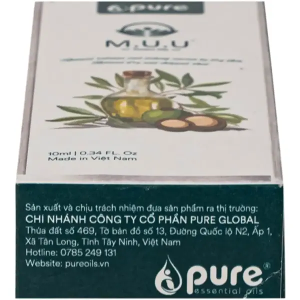 PURE M.U.U Tamanu Oil 10ml – Manufacturer Information PURE M.U.U Tamanu Oil 10ml manufacturer information on packaging