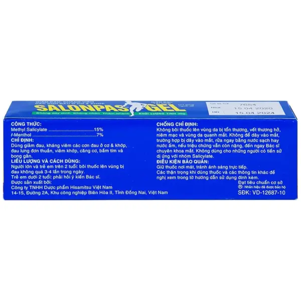 Salonpas Gel 30g Ingredients and Directions Salonpas Gel 30g ingredients directions and warnings on box