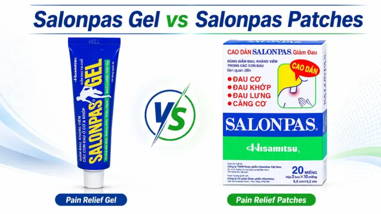 Salonpas Pain Relief Gel vs Salonpas Pain Relief Patches comparison image