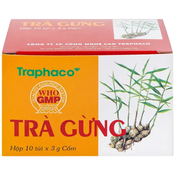 Traphaco Ginger Tea Front Packaging Front packaging of Traphaco Ginger Tea Granules