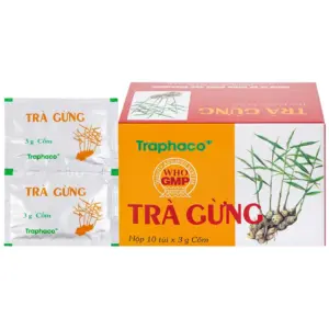 Traphaco Ginger Tea Granules box with two 3 g sachets