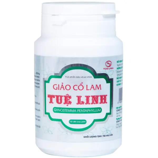 Tue Linh Gynostemma 100 Capsules Bottle Tue Linh Gynostemma 100 capsules bottle front view