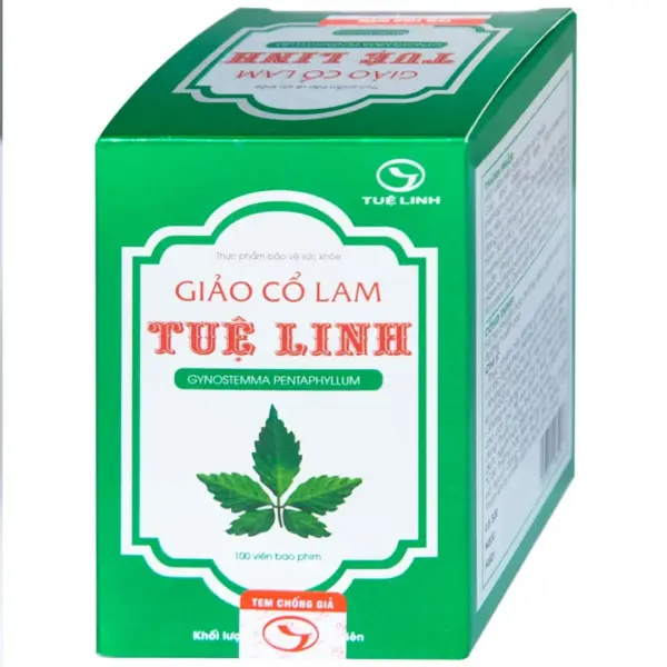 Tue Linh Gynostemma Box Angle View Tue Linh Gynostemma 100 capsules box angled front and side view
