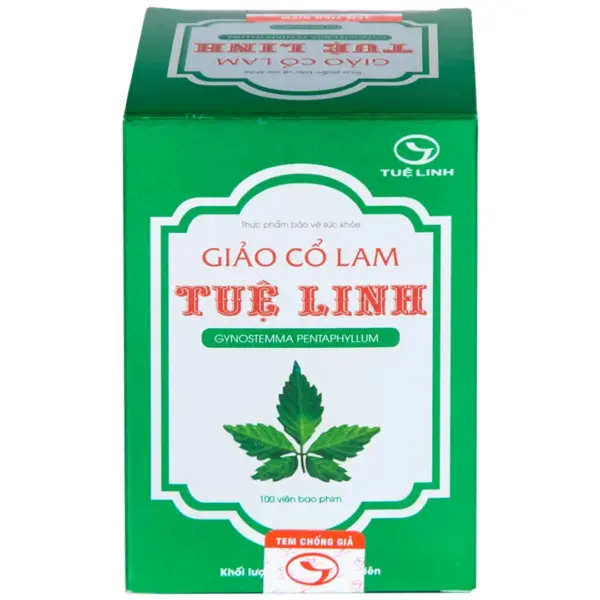 Tue Linh Gynostemma Box with Anti-Counterfeit Seal Tue Linh Gynostemma 100 capsules box with anti-counterfeit seal