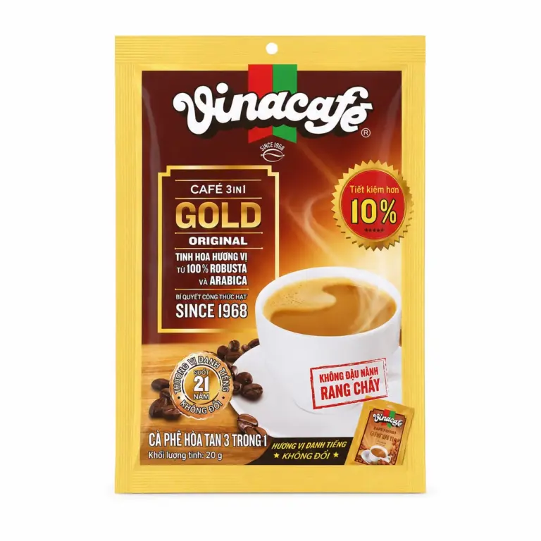 VinaCafe Gold Original 3-in-1 instant coffee 800g front package
