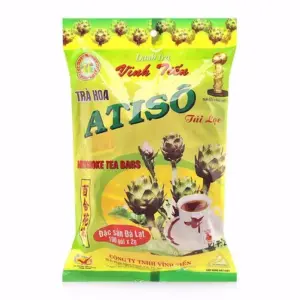 Vinh Tien Artichoke Tea 200g – 100 Tea Bags Vinh Tien Artichoke Tea 200g bag with 100 herbal tea bags from Da Lat, Vietnam