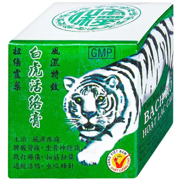 Bao Linh Bach Ho Hoat Lac Cao 20g Box Angle Bao Linh Bach Ho Hoat Lac Cao 20g retail box shown at an angled view