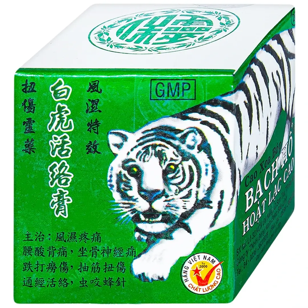 Bao Linh Bach Ho Hoat Lac Cao 20g box shown at an angle
