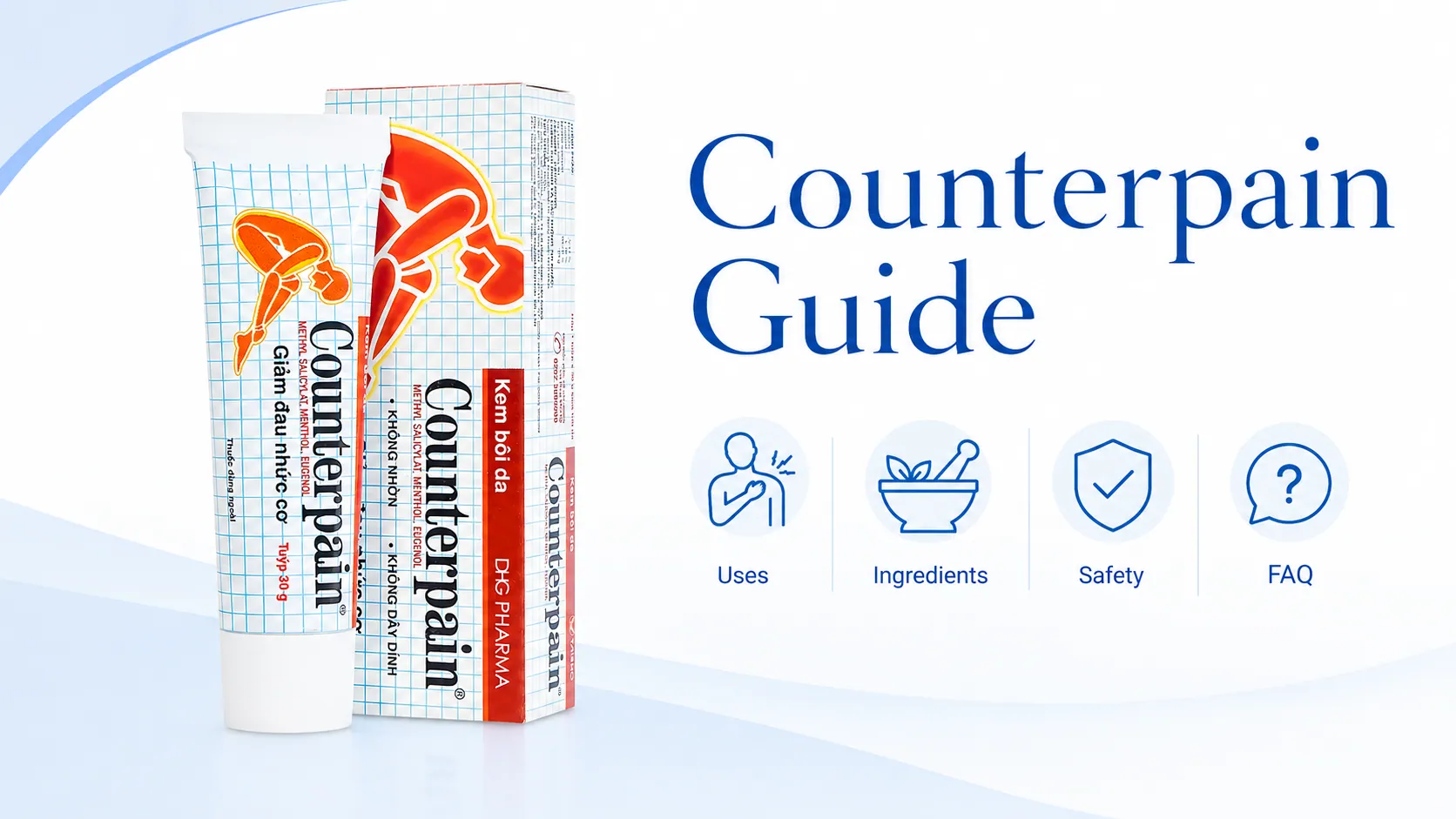 Counterpain Guide – Uses, Ingredients, Safety & FAQs Counterpain guide covering uses, ingredients, safety and FAQs